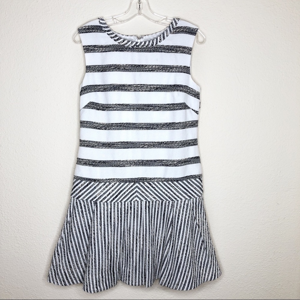 J.Crew Tweed Striped Drop-Waist Dress